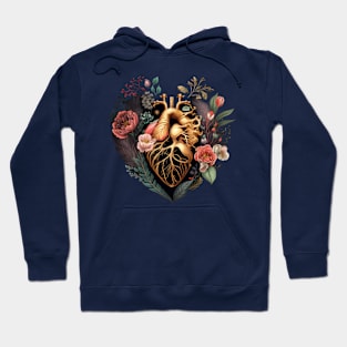 Anatomical Heart And Flowers For Your Love Hoodie